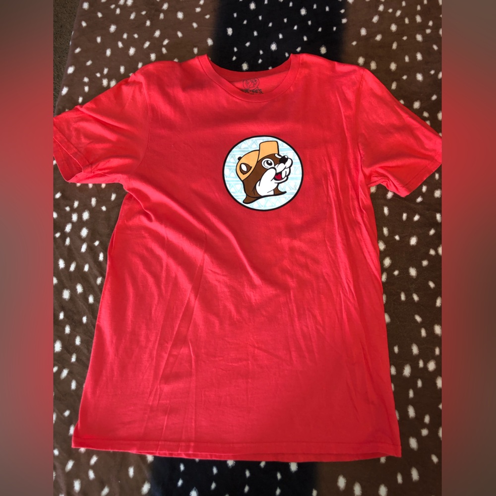 Buc-ees t shirt. Enjoy the ride.